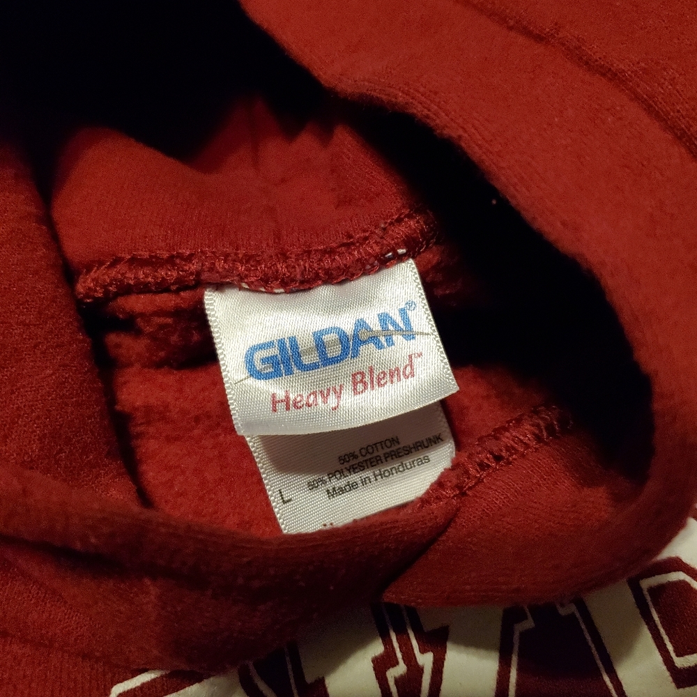 Gildan Red "CLICKBAIT" Pullover Hoodie - Picture 5 of 5